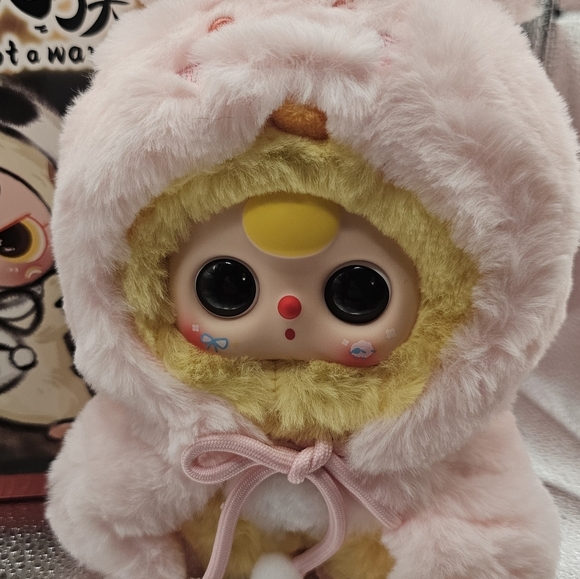 Baby Three Plush I’m Not a Warrior Bunny Outfit w/ Card & Box – Authentic - Picture 3 of 5